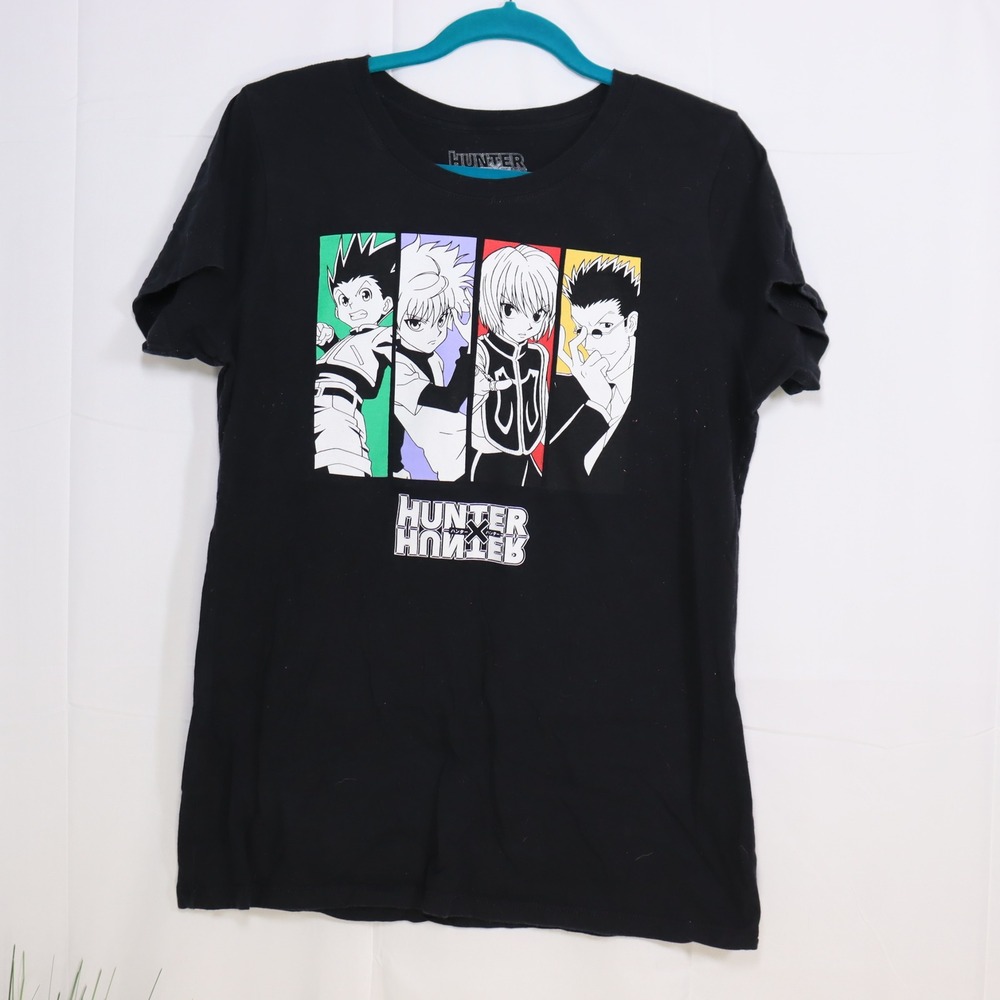 Hunter x Hunter Graphic T-Shirt Mens 2XL Black Excellent Nen Chart Double Sided